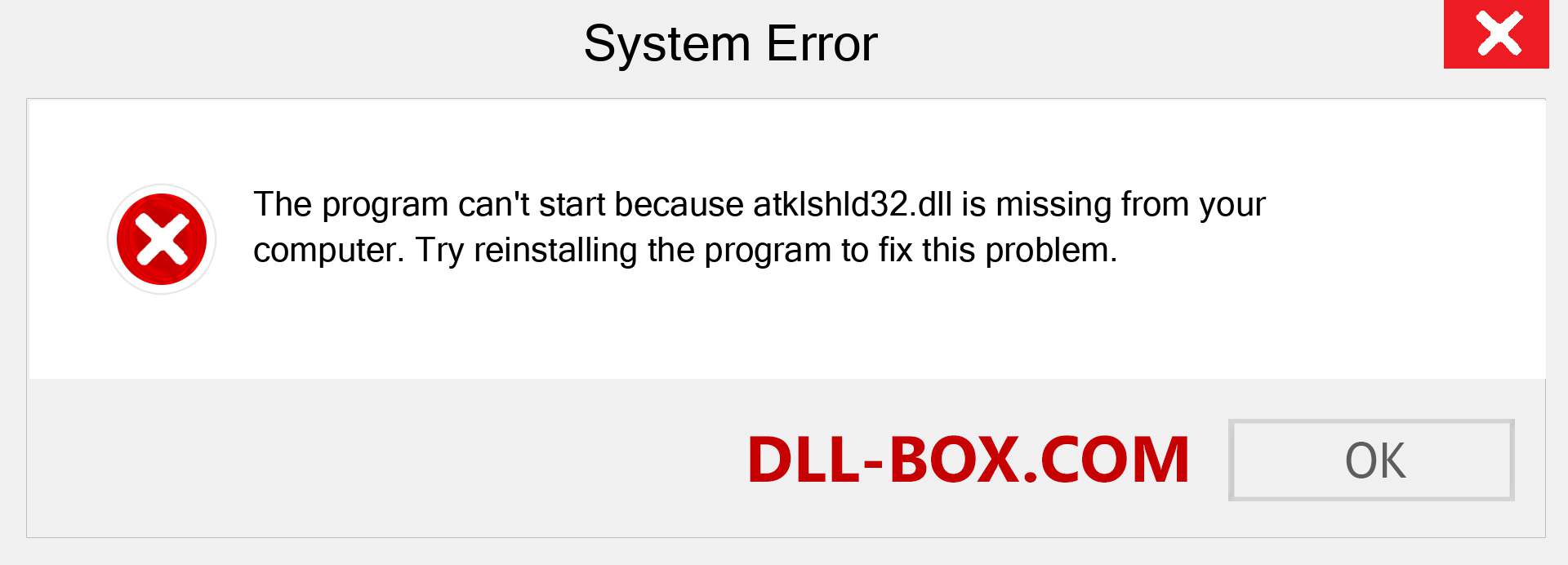  atklshld32.dll file is missing?. Download for Windows 7, 8, 10 - Fix  atklshld32 dll Missing Error on Windows, photos, images